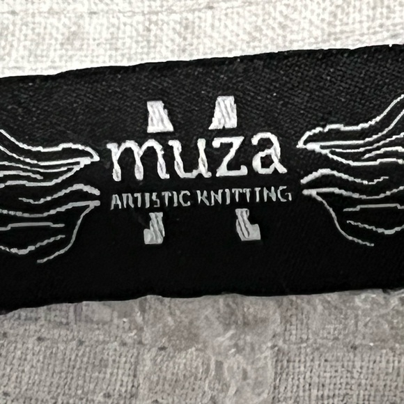 MUZA Artistic Knitting linen jacket gray size small EUC - Picture 5 of 7